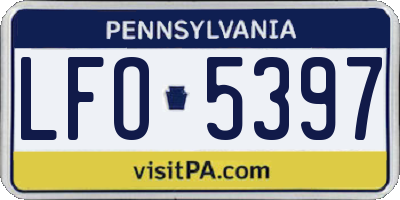 PA license plate LFO5397
