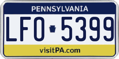 PA license plate LFO5399