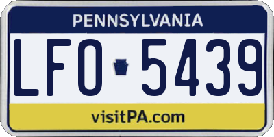 PA license plate LFO5439