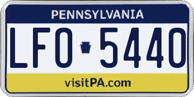 PA license plate LFO5440