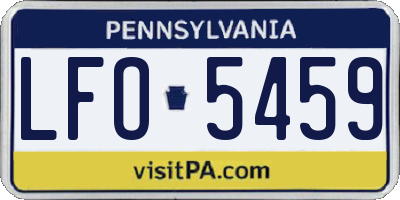 PA license plate LFO5459