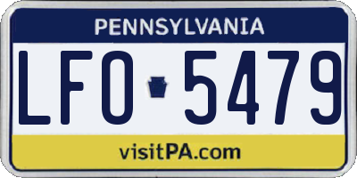 PA license plate LFO5479