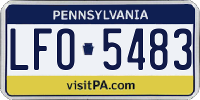 PA license plate LFO5483