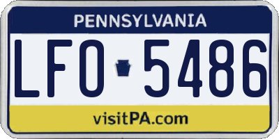 PA license plate LFO5486
