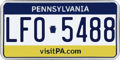 PA license plate LFO5488