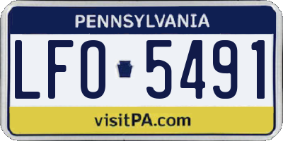 PA license plate LFO5491