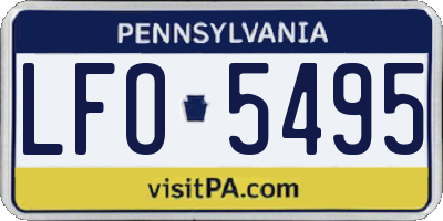 PA license plate LFO5495