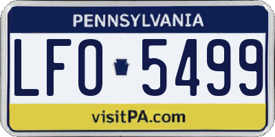 PA license plate LFO5499