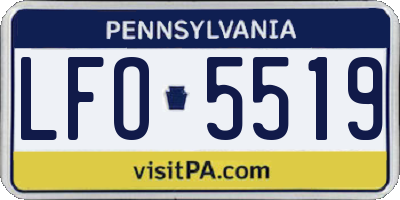 PA license plate LFO5519