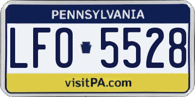 PA license plate LFO5528