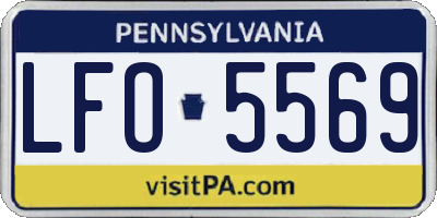 PA license plate LFO5569