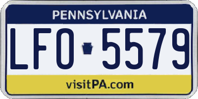 PA license plate LFO5579
