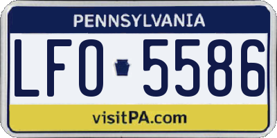 PA license plate LFO5586
