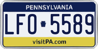 PA license plate LFO5589