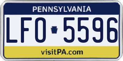 PA license plate LFO5596