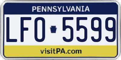 PA license plate LFO5599