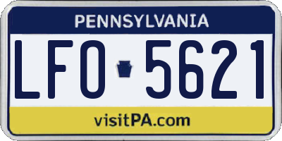 PA license plate LFO5621
