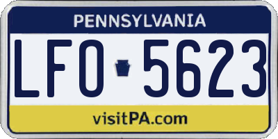 PA license plate LFO5623