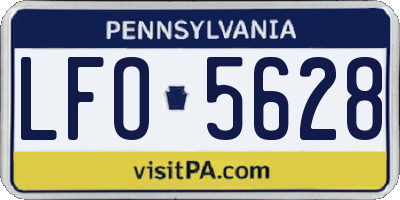 PA license plate LFO5628