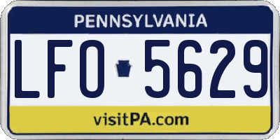 PA license plate LFO5629