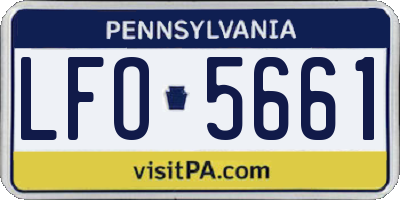 PA license plate LFO5661