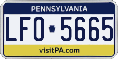 PA license plate LFO5665