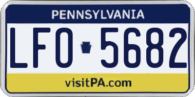 PA license plate LFO5682