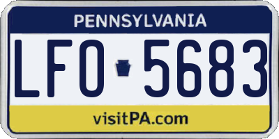PA license plate LFO5683