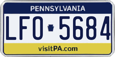 PA license plate LFO5684