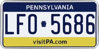 PA license plate LFO5686