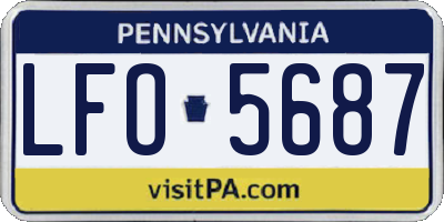 PA license plate LFO5687