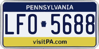 PA license plate LFO5688