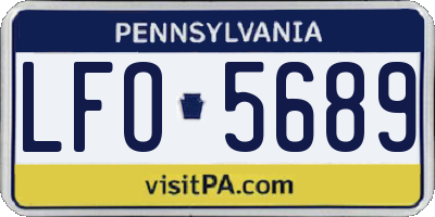 PA license plate LFO5689