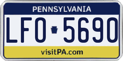 PA license plate LFO5690