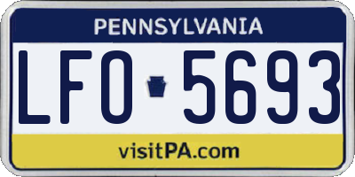 PA license plate LFO5693