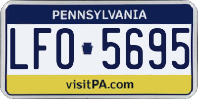 PA license plate LFO5695