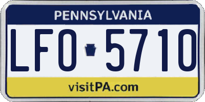 PA license plate LFO5710