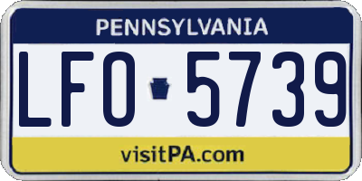 PA license plate LFO5739