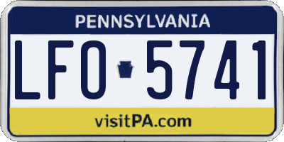PA license plate LFO5741