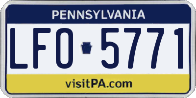 PA license plate LFO5771
