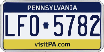 PA license plate LFO5782