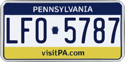 PA license plate LFO5787