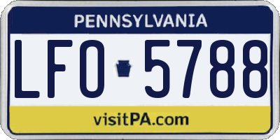 PA license plate LFO5788