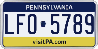 PA license plate LFO5789