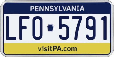 PA license plate LFO5791