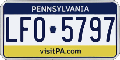 PA license plate LFO5797