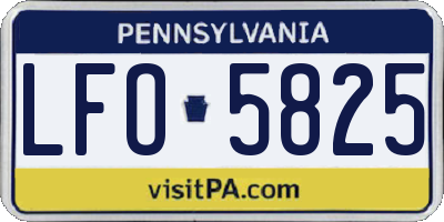 PA license plate LFO5825