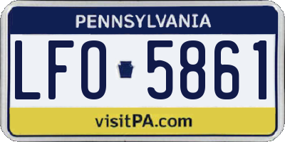PA license plate LFO5861