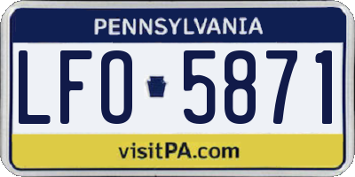 PA license plate LFO5871