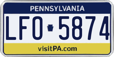 PA license plate LFO5874